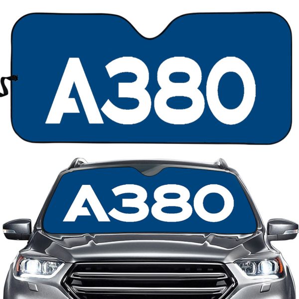 A380 Flat Text Designed Car Sun Shade For Discount