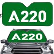 A220 Flat Text Designed Car Sun Shade Online