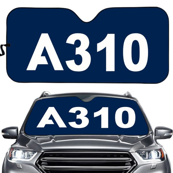 A310 Flat Text Designed Car Sun Shade Online