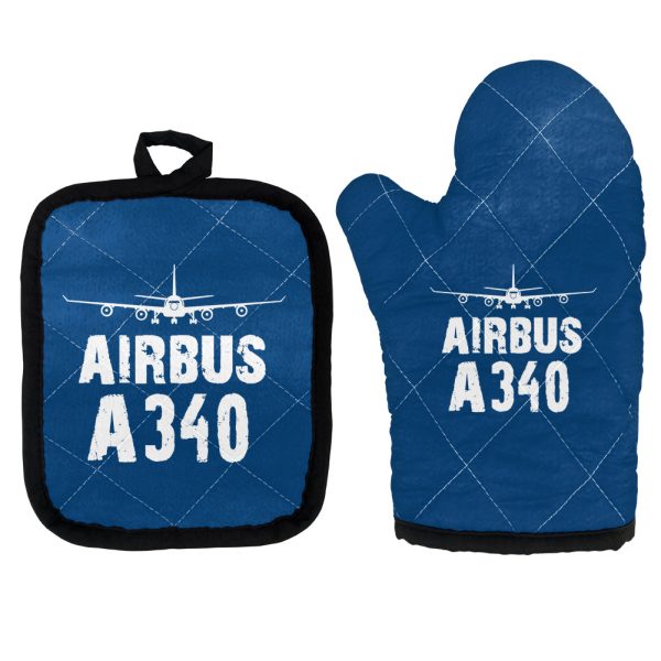 Airbus A340 & Plane Designed Kitchen Glove & Holder For Sale