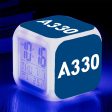 A330 Flat Text Designed  7 Colour  Digital Alarm Clock Cheap