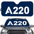 A220 Flat Text Designed Car Sun Shade Online