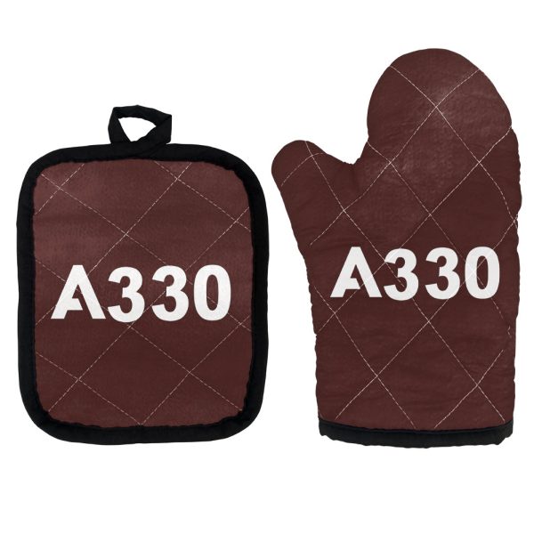 A330 Flat Text Designed Kitchen Glove & Holder Online Sale