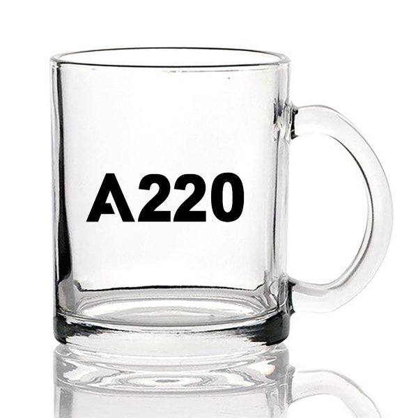 A220 Flat Text Designed Coffee & Tea Glasses Hot on Sale