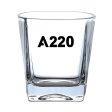 A220 Flat Text Designed Whiskey Glass Online