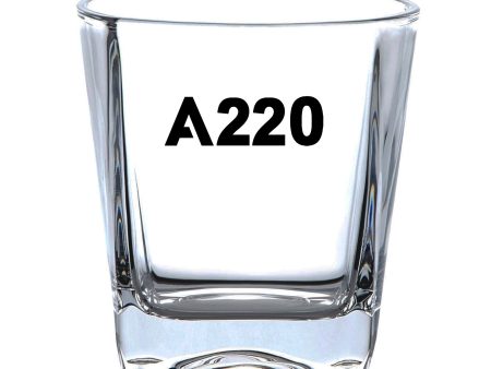 A220 Flat Text Designed Whiskey Glass Online