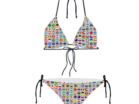 220 World s Flags Designed Triangle Bikini For Cheap