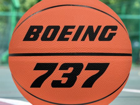 737 Flat Text Designed Basketball Sale