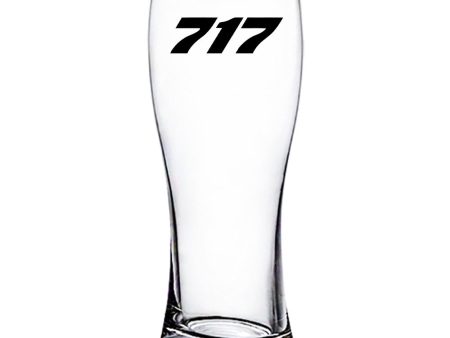 717 Flat Text Designed Pilsner Beer Glasses For Sale