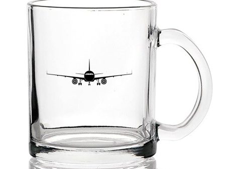 Airbus A320 Silhouette Designed Coffee & Tea Glasses Fashion